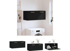 8721032274635 - Vidaxl - The Living Store Wandschrank Schwarz 80x365x35 cm Holzwerkstoff - Aufbewahrungsschränke & Schließfächer - Schwarz 8721032274635 - Vidaxl - The Living Store Wandschrank Schwarz 80x365x35 cm Holzwerkstoff - Aufbewahrungsschränke & Schließfächer - Schwarz