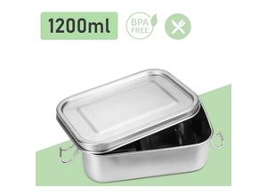 9363092340364 - 1200ml Brotdose ohne Plastik bpa frei brotdose edelstahl Edelstahl Lunchbox - Tolletour