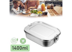 9363092340388 - 1400ml Brotdose ohne Plastik bpa frei brotdose edelstahl Edelstahl Lunchbox - Tolletour