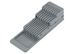 8002523632258 - Besteckhalter METALTEX Blade-Fit Besteckkörbe grau Küchen-Ordnungshelfer Kunststoff rutschfeste Füße individuell verwendbar