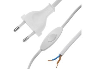 8434185521906 - Netzkabel mit bipolarem Stecker zu Klemmen mit weißem Schalter 15 m - Cablemarkt