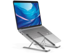 4005546732220 - Tischständer für Laptop Tablet bis 15 faltbar und höhenverstellbar inkl Transportbeutel Silber 505123 - Durable