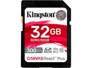 0740617301946 - KINGSTON Canvas React Plus 32 GB SDHC Speicherkarte SDR2 32GB