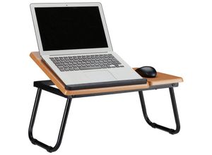 4052025215637 - Relaxdays - Laptoptisch neigbar Notebookständer klappbarer Betttisch neigbar HxBxT 235 x 563 x 316 cm mdf natur