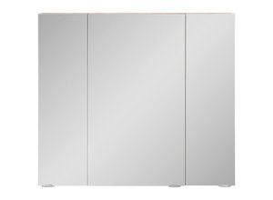 4066075154150 - Lomadox - Badezimmer Spiegelschrank 80 cm glänzend weiß AMARILLO-147-WHITE b h t 80 70 176 cm