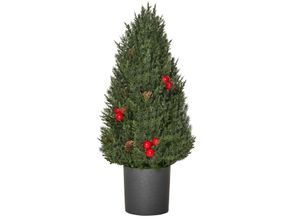 4251774920018 - Künstlicher Weihnachtsbaum für den Tisch grün Ø27 x 47H cm Weihnachtsbaum künstlich Tischbaum LED Kunsttanne Christbaum