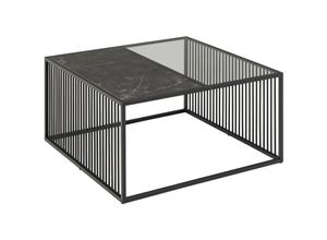 5713941228765 - Ebuy24 - Strington Couchtisch 80x80 cm Glas rauchfarbenen schwarz Marmor dekor