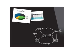 4057521000398 - Be!board - BeBoard B1401 Große Glas-Magnettafel Whiteboard schwarz 120 x 90 cm B1401-A