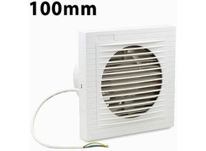 8420661988417 - Badlüfter 100 mm Wandlüfter Ventilator Lüfter für Bad wc Küche Wandventilator Badezimmer Wand Niedrigem Energieverbrauch Weiß - Hengda