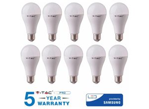 0604220598240 - Vtac - led-glühbirnen 20 w E27 v-tac samsung warmes naturweiss kaltweiss 10 stück