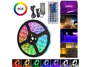 9475631451186 - 1M led Streifen Lichtband Beleuchtung led Strip Lichterkette rgb led Stripe Band Strip Farbwechsel 60LEDs IP20 mit 44 Tasten Fernbedienung - Vingo