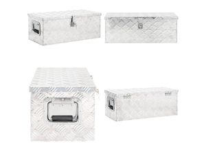 8721115393321 - Vidaxl - Aufbewahrungsbox Silbern 70x31x27 cm Aluminium - Aufbewahrungsbox - Aufbewahrungsboxen - Home & Living - Silber