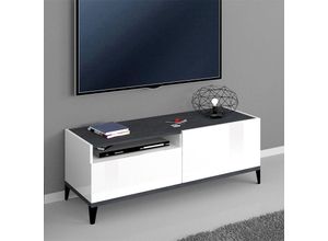 8054117993405 - TV-Board INOSIGN sunrise Sideboards Gr B H T 120 cm x 47 cm x 40 cm 1 weiß (weißhg schiefer) TV-Lowboards Breite 120 cm