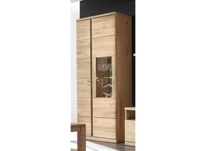 4066075100300 - Wohnzimmer Vitrine in Wildeiche biancoton geölt inkl Glaseinsatz TISNO-5 b h t ca 90 203 41 cm - braun