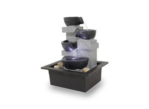 4260183478355 - Zimmerbrunnen Tischbrunnen Dekobrunnen FoQuadrato mit Led 10863