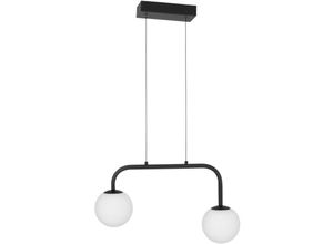 5212017428387 - Led Pendelleuchte Joline in Schwarz-matt und Weiß 2x 8W - black - Nova Luce