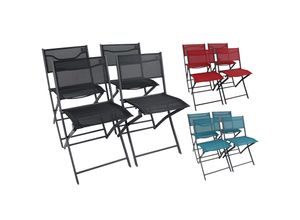 4051814439315 - 4er Set Gartenstuhl Balkonstuhl klappbar Maße ca H 79 x B 45 x T 46 cm Campingstuhl Gartenmöbel - Sumila