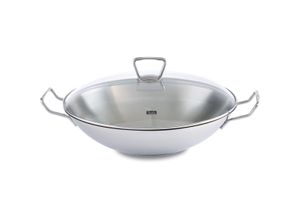 4009209286181 - Wok FISSLER KUNMING Pfannen Gr Ø 36 cm + Höhe 14 cm silberfarben Woks Induktion