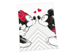 4006891957481 - Disneys Mickey & Minnie Microfaserflauschdecke Größe 150 x 200 cm