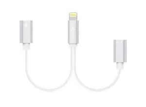 4260074626551 - XLAYER 214360 1 x Apple Lightning Stecker auf 2 x Apple Lightning Buchse Dual Adapter Weiß