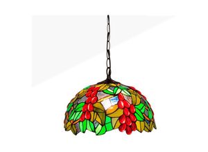 8435427124701 - Barcelona Led - Von Tiffany inspirierte Pendelleuchte mit Fruchtmosaik auf Glas