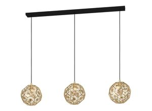 9002759397579 - Eglo - Pendelleuchte Skoura 3-flammige Hängelampe für Wohnzimmer und Esstisch im Vintage-Design edle Retro Esszimmerlampe aus Metall in Messing 9002759397579 - Eglo - Pendelleuchte Skoura 3-flammige Hängelampe für Wohnzimmer und Esstisch im Vintage-Design edle Retro Esszimmerlampe aus Metall in Messing
