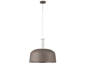 9002759395896 - Eglo - Pendelleuchte Monte Fuerte edle Design Hängelampe für Wohnzimmer und Esstisch Esszimmerlampe aus Metall in Taupe-Matt und transparentem