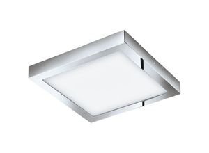 9002759985615 - Eglo - connect led Deckenleuchte Fueva-C Smart Home Deckenlampe Material Metallguss Kunststoff Farbe Chrom l 30x30 cm dimmbar Weißtöne und