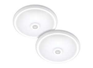 3700710832409 - Arum Lighting - 2er Set Deckenleuchten Bewegungsmelder IP20 12W led clark naturweiß Température de Couleur Blanc neutre 4000K