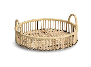 4003368251707 - Present Deko-Tablett Rattan Metall Ø32x13cm