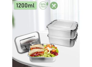 9475631449640 - Randaco - vingo 1200ml Brotdose ohne Plastik bpa frei brotdose edelstahl Edelstahl Lunchbox