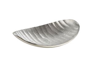 9008606245659 - EGLO LIVING Dekoschale Forleyet elegante Schale zum Dekorieren Dekoteller handmade im Wellendesign Metallteller aus Aluminium in Silber 26 x 185