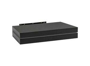 4063425052302 - 2er Set Wandregal Bücherregal Deko Wandablagen mdf Holz Hängeregal schwarz 80x229x38cm - schwarz - Woltu