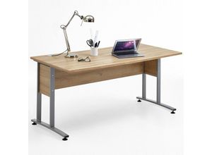 4251581541000 - Büro-Schreibtisch 160cm COLUMBUS-10 in Alteiche Nb - B x H x T ca 160 x 75 x 80 cm