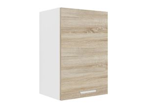 4051814422829 - Küchenschrank Breite 40 cm Holztür Hängeschrank Küche Küchenmöbel Esilo (Farbe Weiß   Sonoma-Eiche)