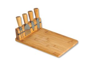 4000270912351 - Käsebrett KESPER FOR KITCHEN & HOME Schneidebretter Gr B H L 20 cm x 8 cm x 30 cm beige (natur) Käsebretter und Käseglocken Schneidebretter mit Besteck