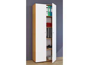 4051814351877 - Ebuy24 - Vandol Ikombi Universalschrank 2 Türen Buche dekorWeiß - Weiß