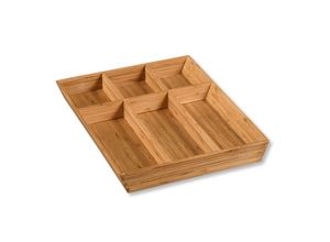 4000270929380 - Besteckkasten KESPER FOR KITCHEN & HOME Schubladeneinsätze Gr B H 35 cm x 5 cm braun Küchen-Ordnungshelfer aus 100% FSC-zertifiziertem Bambus 6 Fächer