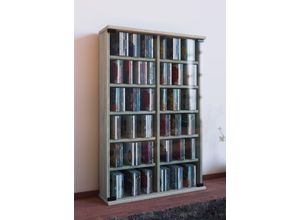 4012246504101 - Holz CD DVD Stand Regal Schrank Aufbewahrung Standregal Ständer Roma Glastür