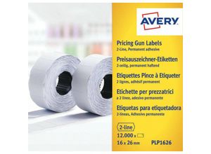 5014702023347 - PLP1626 - Preisschildetiketten - Papier - permanent adhesive - wei - 26 x 16 mm 12000 Etikett(en) (10 Rolle(n) x 1200) (PLP1626) - Avery