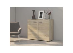 5906601405600 - Sideboard Alvor Anrichte Kommode mit 2 Türen 97 cm klassisch Eiche Sonoma - Furnix