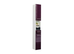 4250163703287 - Lomadox - Hochschrank ATLANTA-03 Hochglanz aubergine b x h x t ca 25 x 181 x 20cm - violett