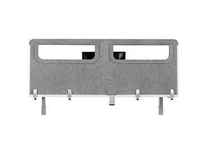 8719274675044 - Schreibtisch-Akustik-Trennwand BE Safety Screen Rückwand mit Acrylfenster Dicke 10 mm B 1400 x H 600 mm hellgrau