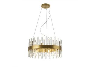 8435435334765 - Schuller Lighting - Schuller grace 14-flammige Pendel-Deckenleuchte Gold gebürstet transparent G9