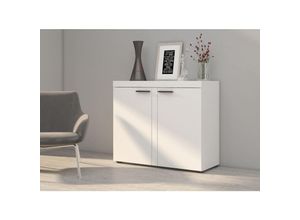 5906601405617 - Sideboard Alvor Kommode 2-türig Anrichte b 97 cm modern praktisch weiss - Furnix