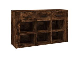 8720845669706 - Bonnevie - SideboardKommode Räuchereiche 100x30x595 cm Holzwerkstoff vidaXL