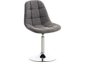 4251380419517 - Lounger EMIL mit Stoffbezug Esszimmerstuhl mit gestepptem Sitz Drehstuhl mit Trompetenfuß in Chromoptik 4251380419517 - Lounger EMIL mit Stoffbezug Esszimmerstuhl mit gestepptem Sitz Drehstuhl mit Trompetenfuß in Chromoptik