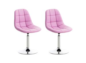 4251756467715 - 2er Set Stühle Emil Kunstleder I Mit Gestepptem Sitz I Drehstühle Mit Trompetenfüße In Chromoptik 4251756467715 - 2er Set Stühle Emil Kunstleder I Mit Gestepptem Sitz I Drehstühle Mit Trompetenfüße In Chromoptik