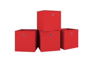 4051814366062 - 4er-Set Faltbox Klappbox Boxas - ohne Deckel Weiß-Natur