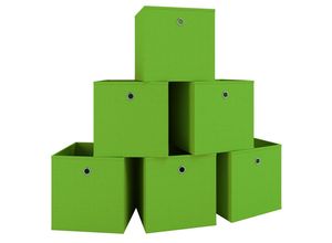 4051814366215 - 6er-Set Faltbox Klappbox Boxas - ohne Deckel Rot